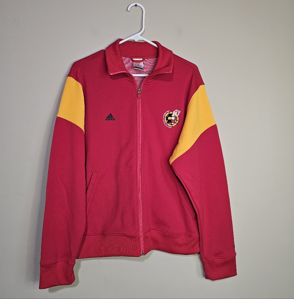 Vintage Y2k Adidas Spain 2004 Euro Futbol Size M Track Jacket Rare Embroidered